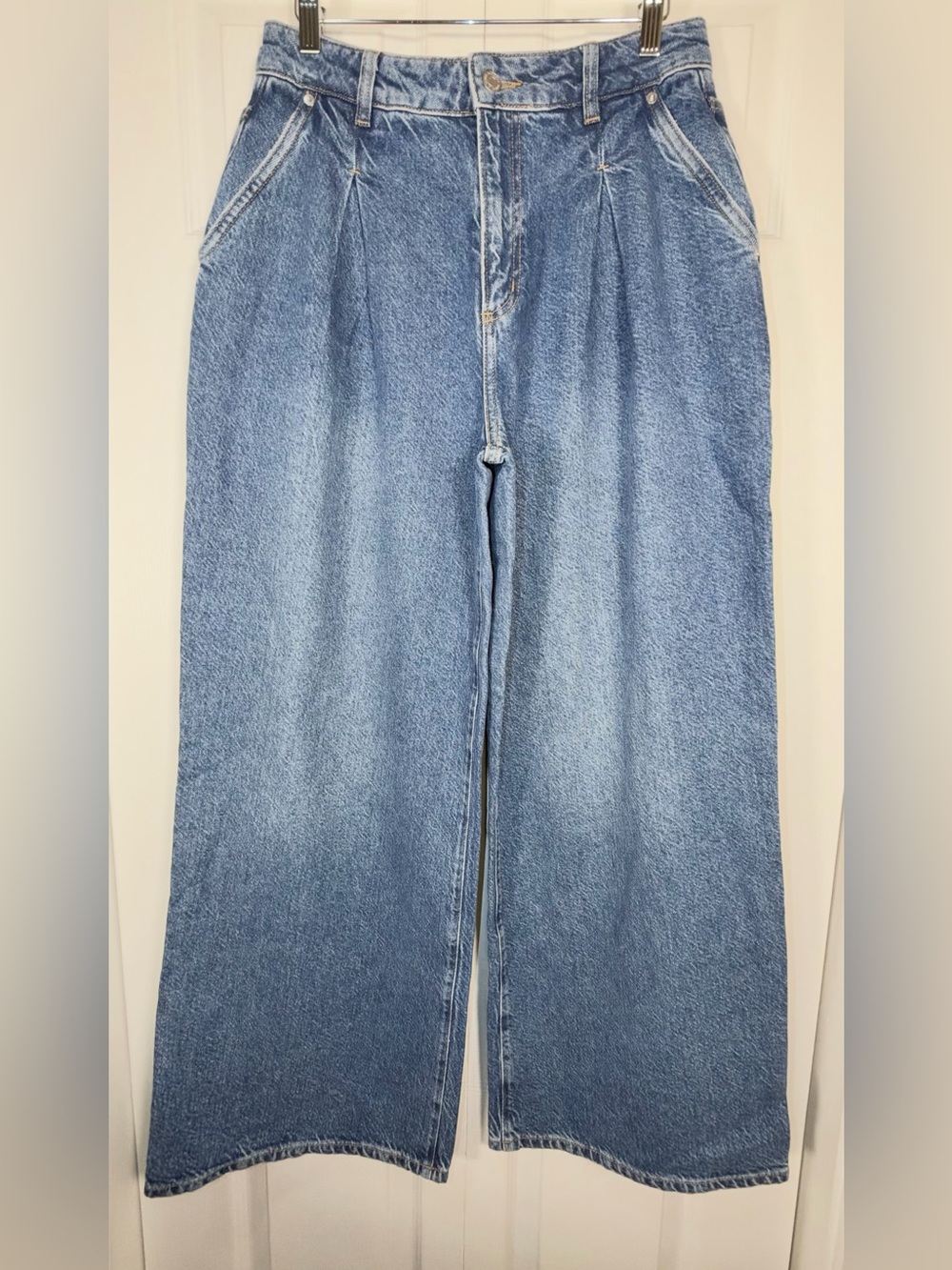 & Other Stories Stockholm Atelier Wide Leg Pleated Jeans Size 6